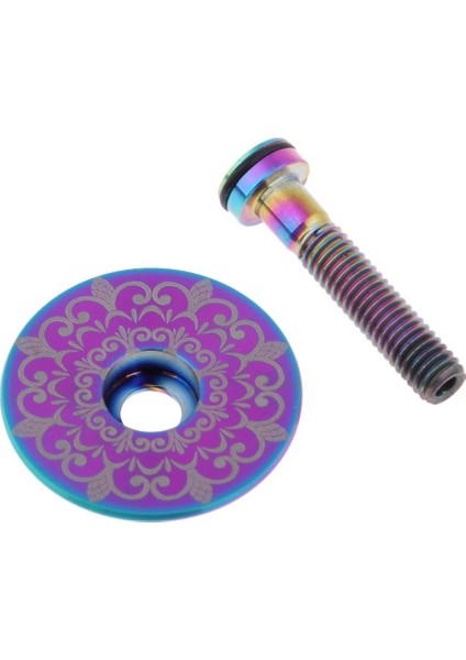 Risk Titanyum Alaşım Bisiklet Bisiklet Kulaklığı Gövdesi Üst M6 Vida Kiti Çok Renkli Totem (Yurt Dışından)