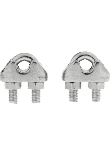 2pcs Ağır Halk Kelepçesi Kablo Çelik Metal M8 (Yurt Dışından)