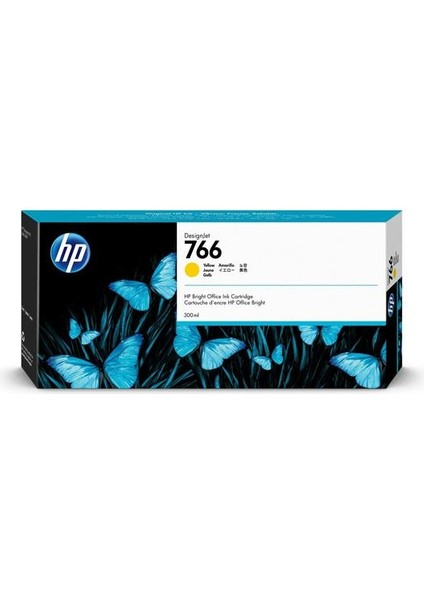 766 300 ml Sarı Mürekkep Kartuşu P2V91A Yeni 3600DR