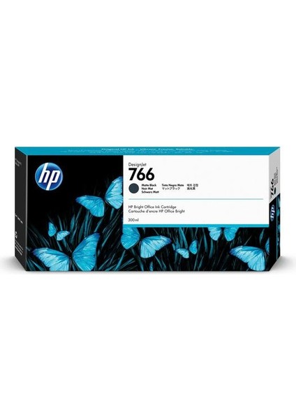 Hp 766 300 ml Mat Siyah Mürekkep Kartuşu P2V92A Hp XL3600/DR