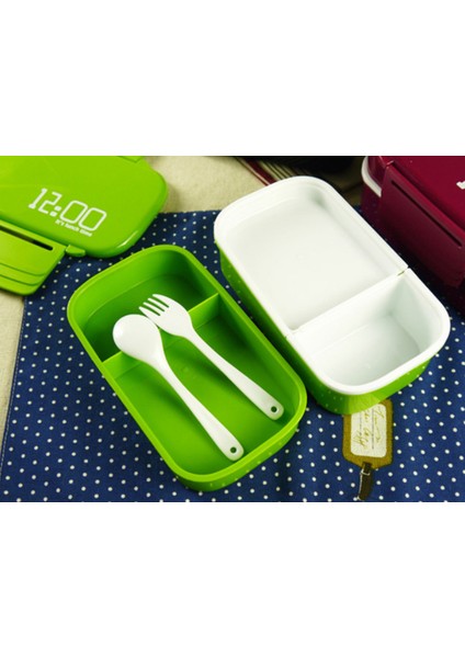 Büyük Kapasiteli 1400ML Çift Katmanlı Plastik Öğle Yemeği Kutusu 12:00 Mikrodalga Fırın Bpa'sız Öğle Yemeği Kutusu - Yeşil (Yurt Dışından) fırsatları