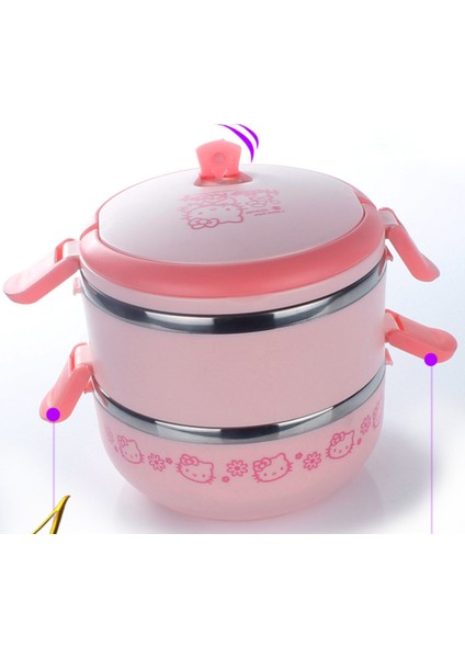 2 Katmanlı Termal Öğle Yemeği Kutusu Çocuklar Için Termos Gıda Konteyner Paslanmaz Çelik Yalıtım Öğle Yemeği Kutusu Termos Pembe (Yurt Dışından) fiyatları