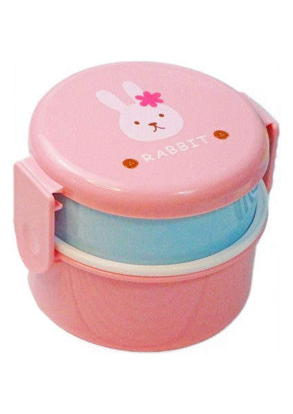 Sevimli Hayvan Öğle Yemeği Kutusu Japon Çift Katmanlı Yuvarlak Mini Öğle Yemeği Kutusu Çocuk Öğle Yemeği Kutusu Mikrodalga Kutusu Bento Kutusu Çocuklar Öğle Yemeği Kutusu Pembe (Yurt Dışından)