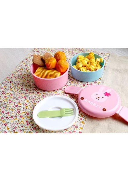 Sevimli Hayvan Öğle Yemeği Kutusu Japon Çift Katmanlı Yuvarlak Mini Öğle Yemeği Kutusu Çocuk Öğle Yemeği Kutusu Mikrodalga Kutusu Bento Kutusu Çocuklar Öğle Yemeği Kutusu Pembe (Yurt Dışından) fırsatları