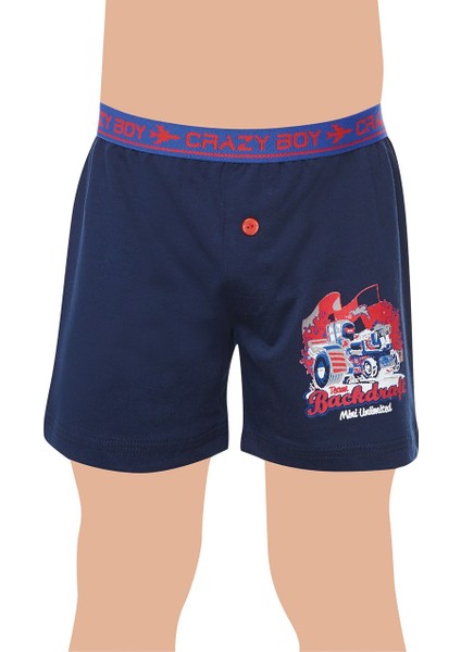 6'lı Erkek Çocuk Elastan Baskılı Boxer 0253