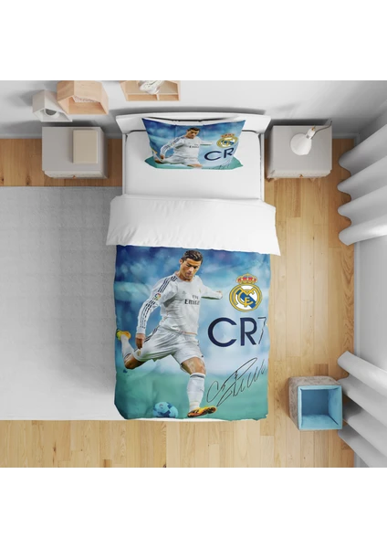 Erays Home Erayshome Ronaldo 3D Tek Kişilik Nevresim Takımı