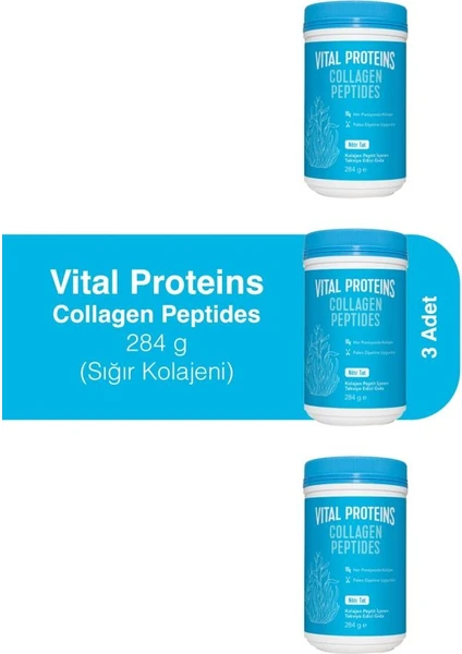 Vital Proteins Collagen Peptides 284 gr Aromasız - 3 Adet