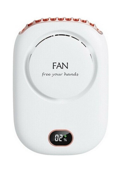 Tembel Bladeless Fan USB Büyük Rüzgar Enerjisi Ekran Asılı Boyun Küçük Fan (Yurt Dışından)