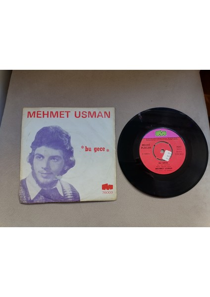 Mehmet Usman ‎– Bu Gece / Seviyorum Der Gibi - Türkiye Dönem Basım 45 Lik Plak