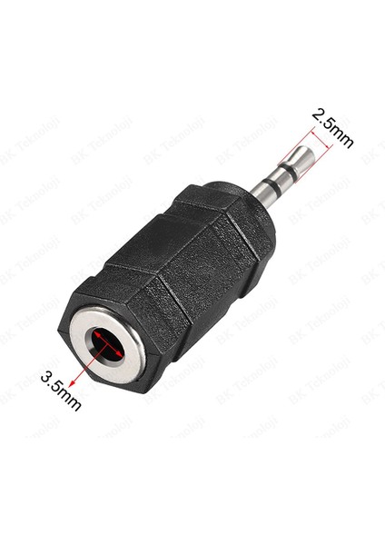 2.5mm Erkek - 3.5mm Dişi Konnektör Stereo Ses Adaptörü Dönüştürücü fırsatları