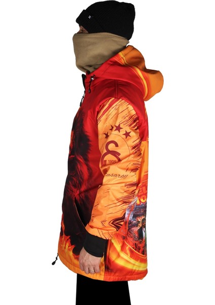 SS7933 Sarı Kırmızı Aslan Snowboard Montu modelleri
