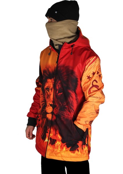 SS7933 Sarı Kırmızı Aslan Snowboard Montu