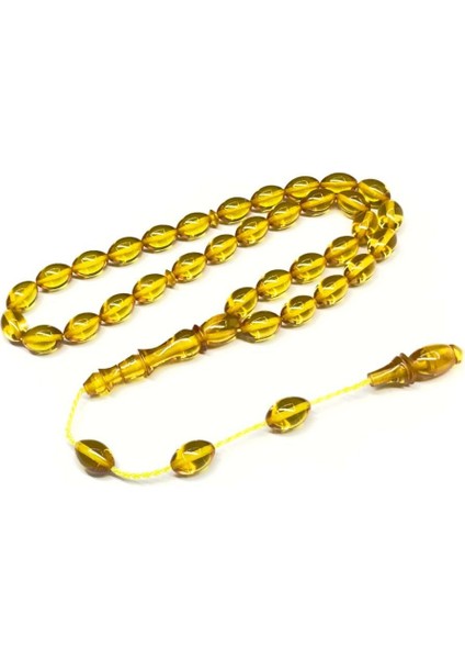 Sistemli Beyzi Model 7-11MM Ateş Sıkma Kehribar Tesbih