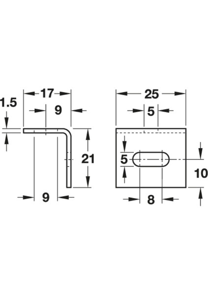 Plack Hafele Çift Yön Ayarlı Nikel Kaplama L Köşe Bağlantı Elemanı 8'li Paket fiyatları