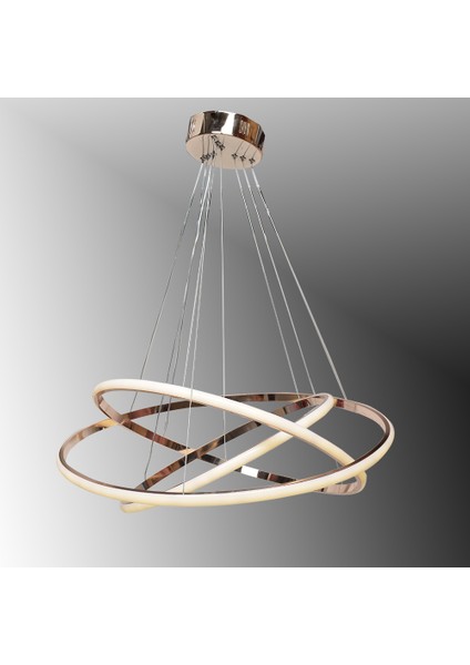 TT300-3 Fsr Tt Aydınlatma Halka 3 Lü Fransız Sarısı Kaplama LED Avize