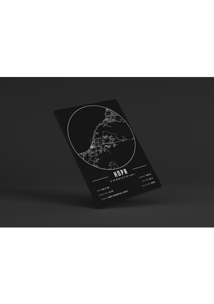 Hopa 50 x 70 cm Şehir Haritası Kanvas Tablo fiyatları