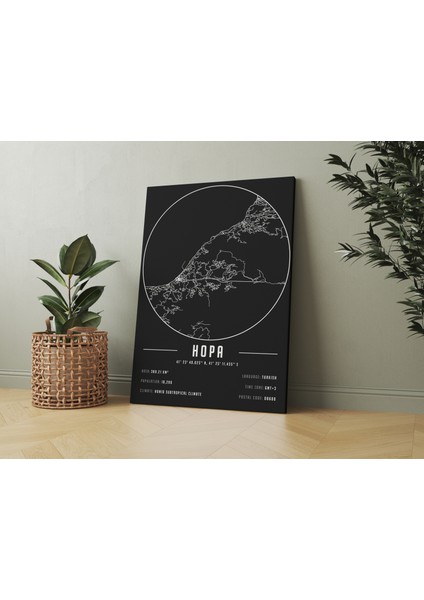 Hopa 50 x 70 cm Şehir Haritası Kanvas Tablo fırsatları