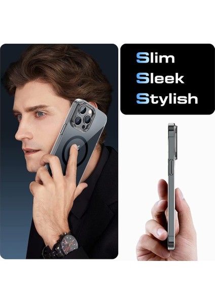 Apple iPhone 13 Pro Kılıf Kamera Çıkıntılı Arkası Sert Pc Şeffaf Sararmaz Ince Magsafe Renkli Kılıf fırsatları