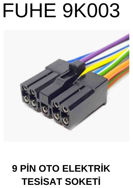 9 Pin Oto Elektrik Tesisat Soketi