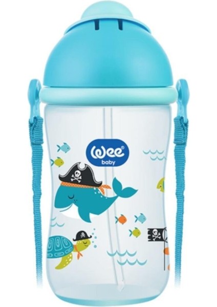 Kız-Erkek Bebek Desenli Askılı Pipetli Bardak 380 ml 6+ AY-WEE171
