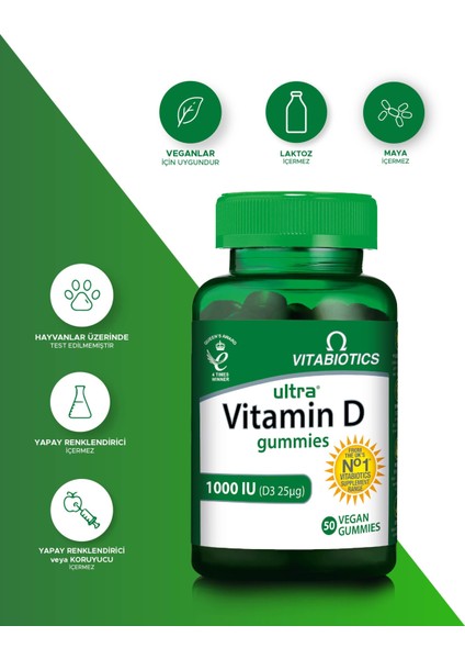 Vitabiotics Ultra Vitamin D Gummies 50 Li 5021265251643