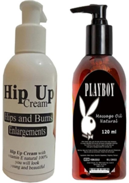 Kalça Kaldırma,büyütme,sıkılaştırıcı Krem 120 Ml+Playboy Masaj Yağı 120 ml