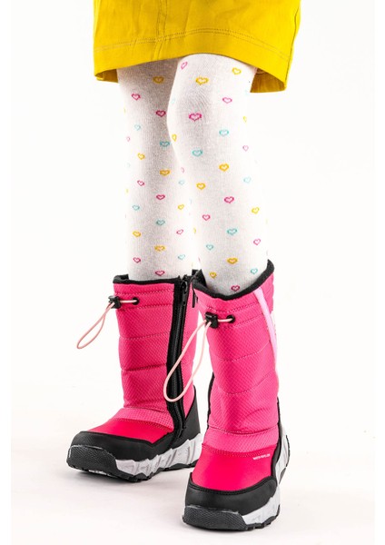 Molina Suya Dayanıklı Fermuarlı Kız/erkek Çocuk Kar Bot Ayakkabı Fuşya modelleri