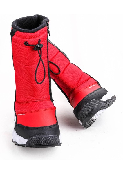 Molina Suya Dayanıklı Fermuarlı Kız/erkek Çocuk Kar Bot Ayakkabı Kırmızı fırsatları