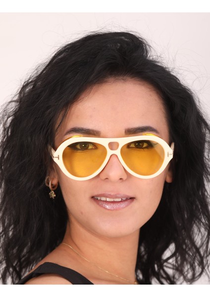 Kadın Güneş Gözlüğü 20875 Krem