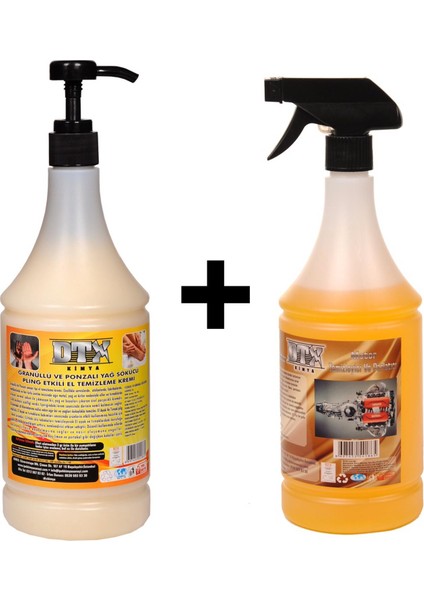Granürlü El Temizleme Kremi ( Sabunu ) 1 kg & Susuz Motor Temizleyici 1 Litre