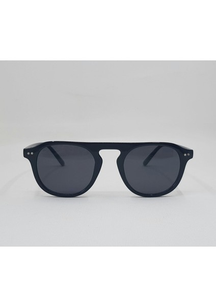 Yuvarlak Siyah Çerçeve Füme Cam Unisex Güneş Gözlüğü 2021 06 46-20-140 modelleri