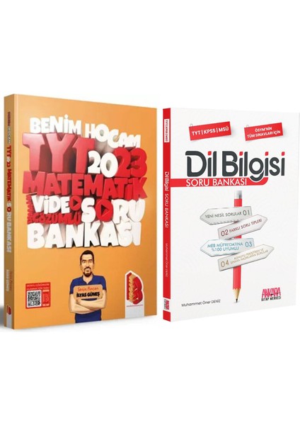 TYT Matematik ve AKM Dil Bilgisi Soru Bankası Seti 2 Kitap