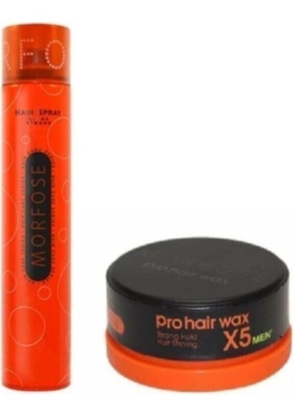Ultra Sert Saç Spreyi 400 Ml + Wax - Men Pro Hair Wax Strong Hold 150 Gr