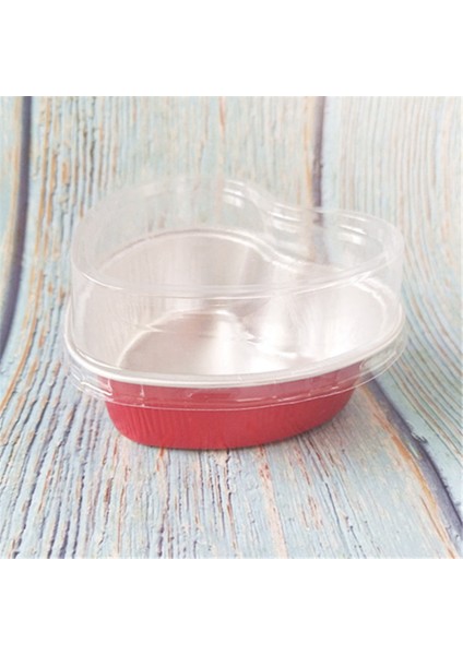 Pişirme Kapları, Folyo Cupcake, 50 Adet 100ML Teneke Folyo Kek Kapaklı Bardak Kalp Şeklinde Isıya Dayanıklı Kalıp (Kırmızı) (Yurt Dışından) fiyatları