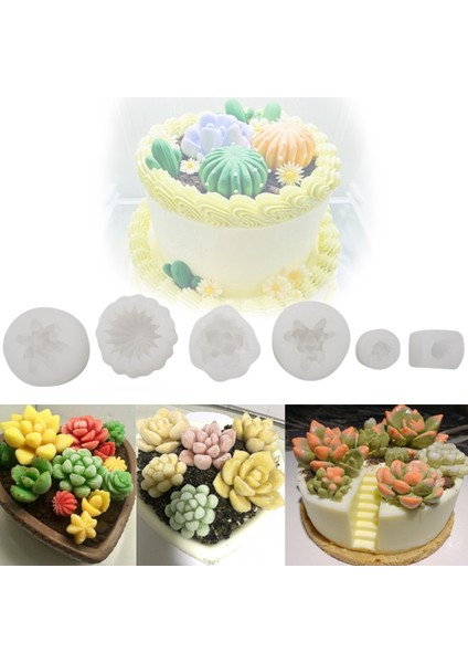 Paket Mum Silikon Kalıplar, Etli Kaktüs Bitkileri El Yapımı Mum Için Reçine Döküm Kalıp, Epoksi Reçine, Polimer Kil, Balmumu (Yurt Dışından) modelleri