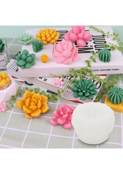Paket Mum Silikon Kalıplar, Etli Kaktüs Bitkileri El Yapımı Mum Için Reçine Döküm Kalıp, Epoksi Reçine, Polimer Kil, Balmumu (Yurt Dışından) fırsatları