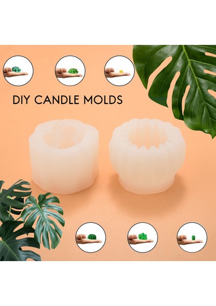 Paket Mum Silikon Kalıplar, Etli Kaktüs Bitkileri El Yapımı Mum Için Reçine Döküm Kalıp, Epoksi Reçine, Polimer Kil, Balmumu (Yurt Dışından) indirimleri