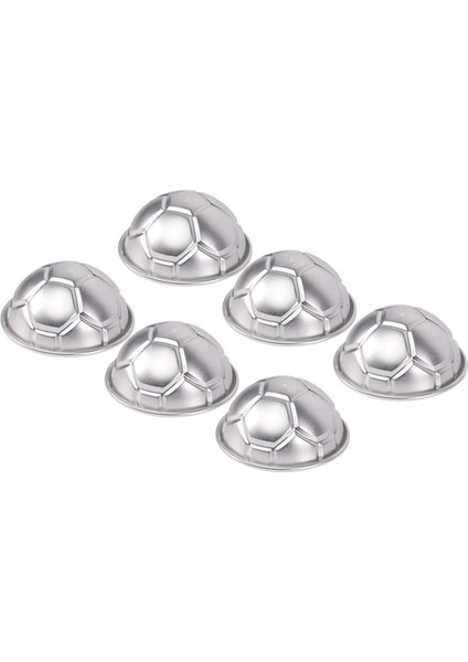 Adet Mini Futbol Topu Kek Tava, Alüminyum Cupcake Pişirme Tavaları, Yarım Küre Şekli Çikolatalı Puding Küçük Kalıp Dekorasyon (Yurt Dışından)
