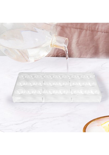 24 Delik Yarı Küre Çikolata Kalıbı Polikarbonat Çikolata Bar Kalıbı Yarım Top Şeker Makinesi Kalıp Bakeware (Yurt Dışından)