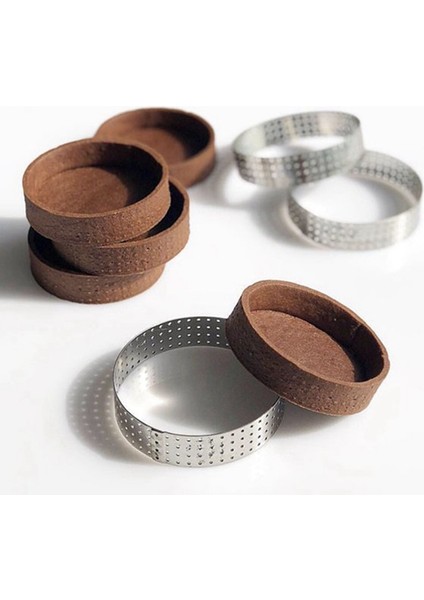 20 cm Yuvarlak Paslanmaz Çelik Kek Delik Kalıpları Mousse Kek Tart Yüzük Pizza Tatlı Dıy Dekor Kalıp Mutfak Pişirme Aracı (Yurt Dışından) indirimleri