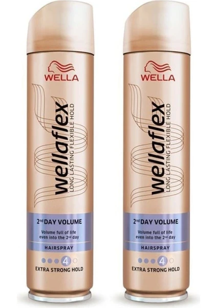 Wellaflex 2 Day Volume Extra Strong Hold Saç Spreyi 250 Ml 2 Adet Wels