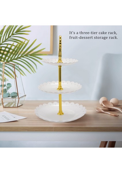 Takım Kek Standı 3 Katmanlar Düğün Pastası Plaka Standı Tatlı Meyve Sebze Yerleştirilen Aracı Düğün Doğum Günü Partisi Beyaz (Yurt Dışından) modelleri