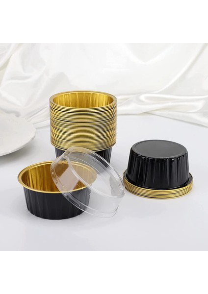 25 Adet Alüminyum Folyo Cupcake Gömlekleri Kapaklı Bardaklar, 5 Oz Tek Kullanımlık Pişirme Kek Bardakları Fırın Düğün Doğum Günü Partisi Için (B) (Yurt Dışından) indirimleri