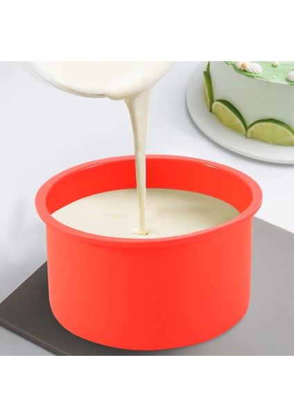 Silikon Mini Kek Kalıpları 4 Inç Yuvarlak Fırın Tavası Yapışmaz Silikon Pişirme Kalıbı Bakeware Pan Yeniden Kullanılabilir Kırmızı, 6'lı Set (Yurt Dışından) fırsatları