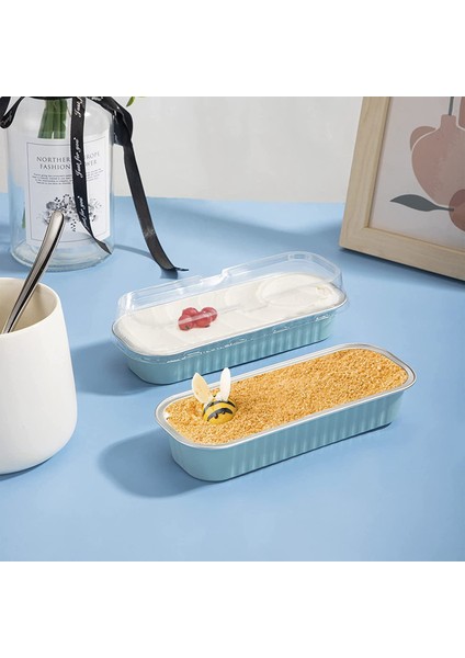 Alüminyum Folyo Ekmek Kızartma Tavası, 50 Adet Tek Kullanımlık Mini Ekmek Tavası Kapaklı, Küçük Ekmek Kalay, Pişirme Fincan, Tatlı Pan Konteyner (Yurt Dışından) indirimleri