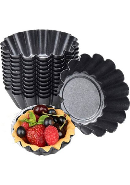 13 Adet Yumurta Tart Kalıpları, 3 Inç Mini Tart Tavaları Çıkarılabilir Alt, Cupcake Kek Muffin Kalıbı Teneke Tava Pişirme Aracı (Yurt Dışından)