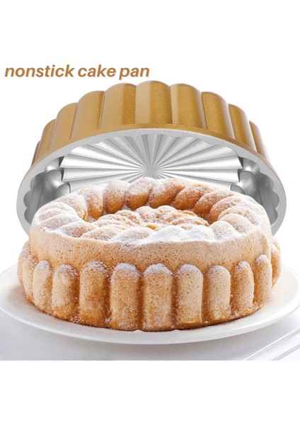 Charlotte Kek Tava, Charlotte Kek Tava Tava Yapışmaz, Pişirme Için 10 Inç Kek Tava Yivli Kek Tava Kalıbı (Yurt Dışından) fiyatları