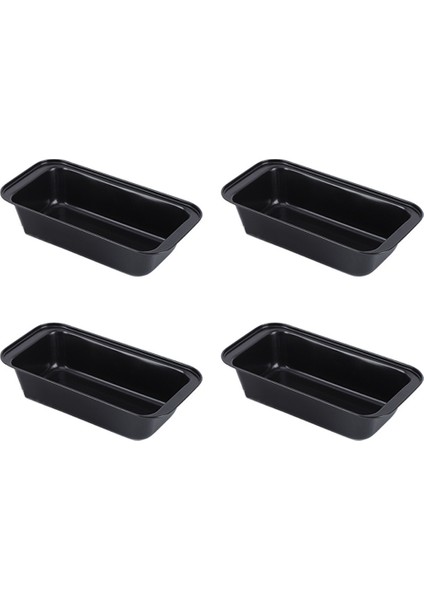 4 Adet Dikdörtgen Yapışmaz Tost Kutusu, Ev Fırın Pişirme Araçları, Yapışmaz Peynirli Ekmek Bakeware (Siyah) (Yurt Dışından)