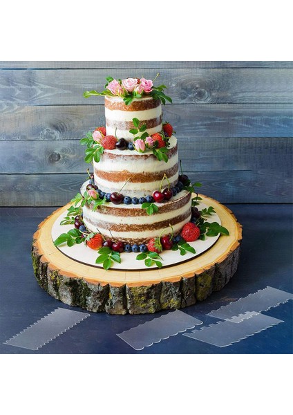 Adet Şeffaf Akrilik Kek Kazıyıcı Mutfak Pişirme Araçları Dekorasyon Kontur Tarak Kek Kenar Pürüzsüz Aracı (Yurt Dışından) fiyatları