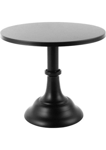 Metal Demir Kek Standı Yuvarlak Kaide Tatlı Tutucu Kek Vitrin Doğum Günü Düğün Partisi Için Bakeware (Siyah) (Yurt Dışından)